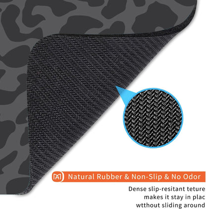 Square Mouse Pad Black Leopard,Personalized Premium-Textured Custom Mouse Mat Design,Washable Mousepad Cloth,Non-Slip Rubber Base Computer Mouse Pads for Wireless Mouse