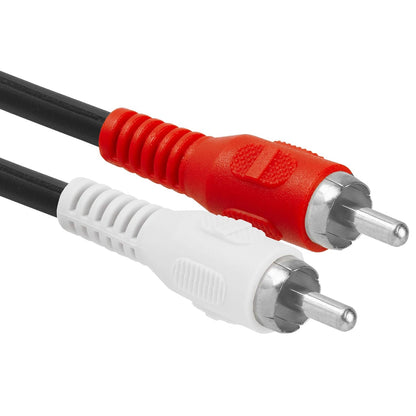 Cmple - 2 RCA Male to 1 RCA Female Stereo Audio Y-Cable, 2 Plugs to 1 Jack Y-Adapter Subwoofer Cable (5 Pack)