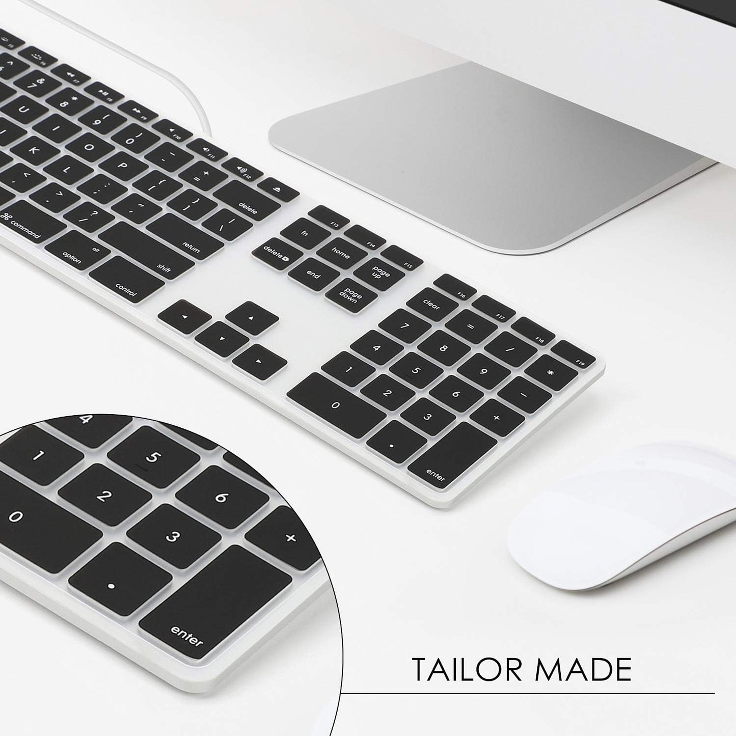 Allinside Black Keyboard Cover for iMac USB Keyboard A1243 MB110LL/B