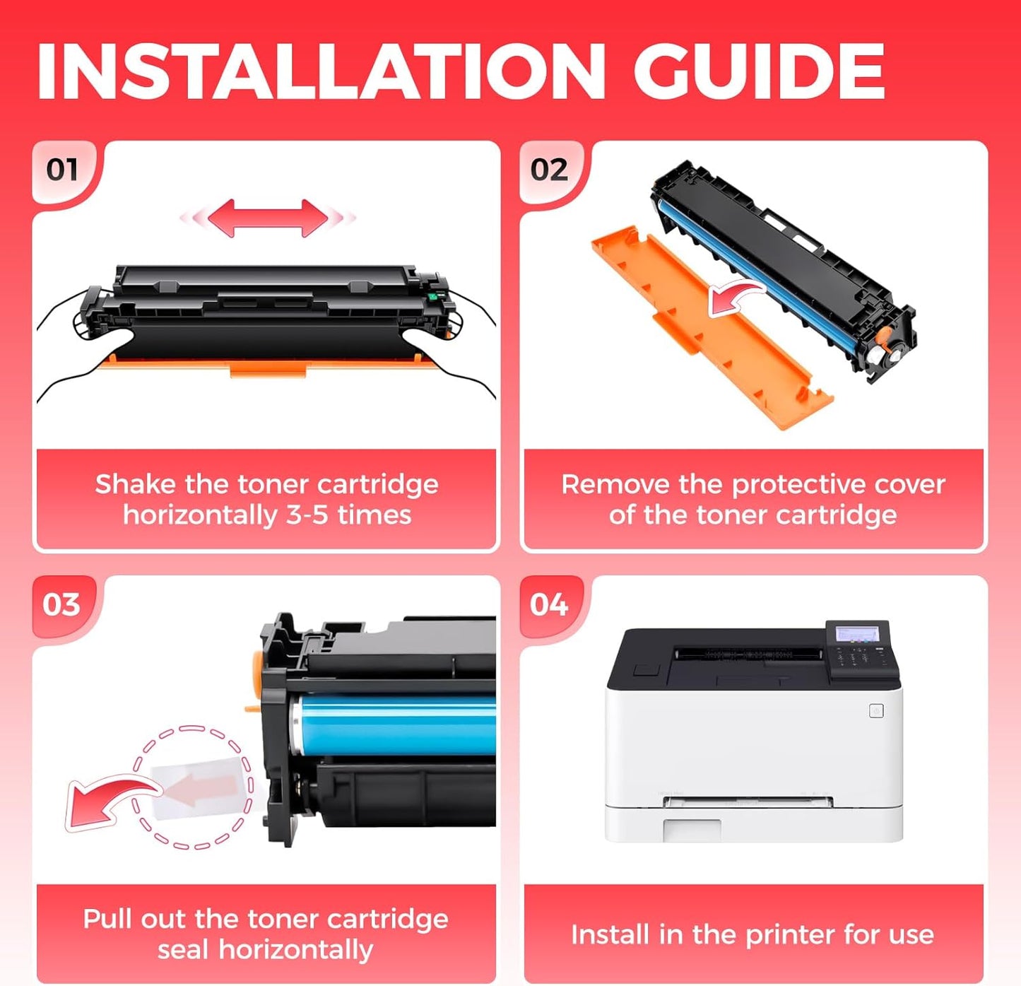 067H 067 Toner Cartridge Set 4-Pack MF656Cdw MF654Cdw High Capacity Compatible for Canon 067 067H Works for Color imageCLASS LBP632Cdw LBP633Cdw MF652Cdw MF653Cdw Printer Ink Black Cyan Magenta Yellow