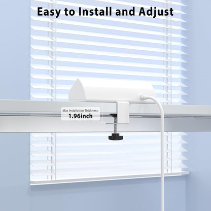 Jgstkcity Desk Clamp Power Strip,45W Fast Charging Station,4 USB-C,4 USB-A,Desk Mount Surge Protector,1875W Extension Cord with Multiple Outlets,ETL Listed,for Home Office Dorm Room,White,6 FT