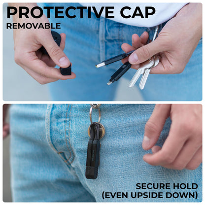 Rolling Square inCharge X - USB C Charger Cable, Lightning Cable for Smartphone, Universal Cable Charger 6 in 1, USB Plug, Black, 100W