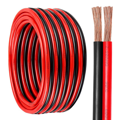 10 Gauge Wire 2 Conductors Copper Wire, 10 AWG Battery Cable Oxygen Free Copper Wire for Solar Panel, Automotive, Trailer, RV and Speaker (10 Gauge 20FT)