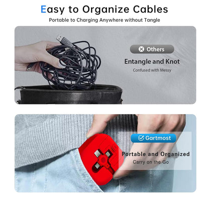 3 Pack Three in One Charging Cable Cord. 3 in 1 Charging Cable Retractable. Compatible USB C(Type-C)/Micro USB/IP, Compatible with Phone, Android, Tablet (Blue+Red+Green)