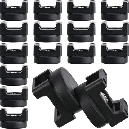 Yookeer 15 Pcs Magnetic Zip Tie Mount Base Black Magnetic Cable Clips Wire Holder Multipurpose Cable Ties Management Base Electrical Supplies for Wire (22 mm)