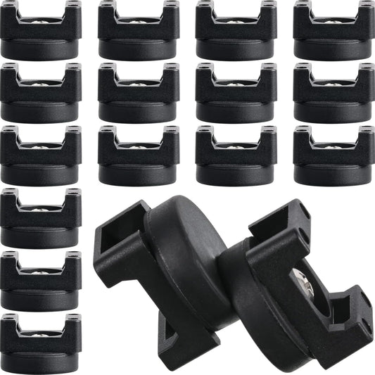Yookeer 15 Pcs Magnetic Zip Tie Mount Base Black Magnetic Cable Clips Wire Holder Multipurpose Cable Ties Management Base Electrical Supplies for Wire (22 mm)