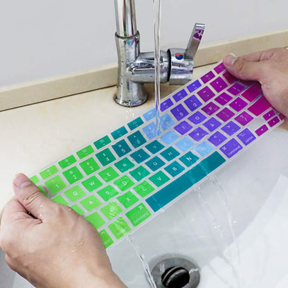 Allinside Silicone Keyboard Cover for New MacBook Air 13 inch A2179 Released in 2020 with Touch ID and Retina Display US Version, Rainbow