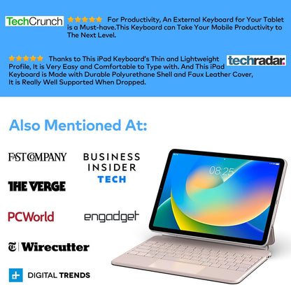 Keyboard Case for iPad 10th Generation 2022 & 11th (A16, 2025) – Magic-Style Keyboard with Multi-Touch Trackpad – Floating Cantilever Stand – Magnetic Case for iPad 10.9 inch 10th / 11th Gen.