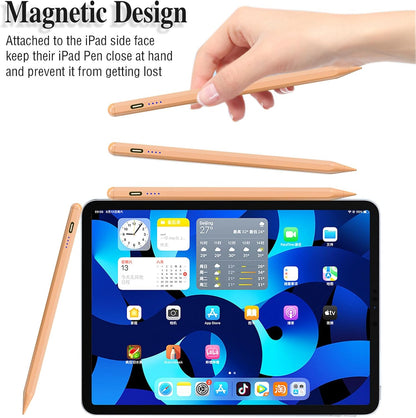 Stylus Pen for Touch Screen, Rechargeable Active Magnetic iPad Pencil UniversalTablet Pencil Stylus Pen for iPad/Pro/Air/Mini/iPhone Samsung/Android and Other Smartphone Devices-Orange