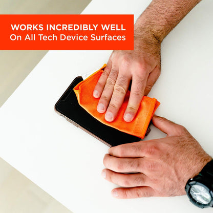 WHOOSH! Screen Shine Go XL - 3.4 fl oz with Microfiber Cloth - Powerful Streak-Free Screen Cleaner Spray and Wipe for MacBook, Laptop, Car, Eyeglasses & Phone - Sleek Bottle for Home, Work or Travel