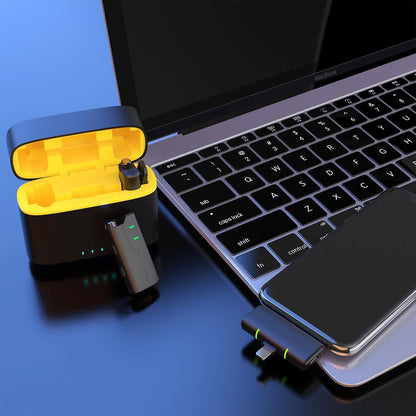 2 Pack Wireless Mini Lavalier Lapel Microphone for iPhone,Android Phone(2 in 1) - 80ft Cordless Clip on Dual Mics with Noise Reduction 8H Working Time for Video Recording Vlogging, YouTube, Interview