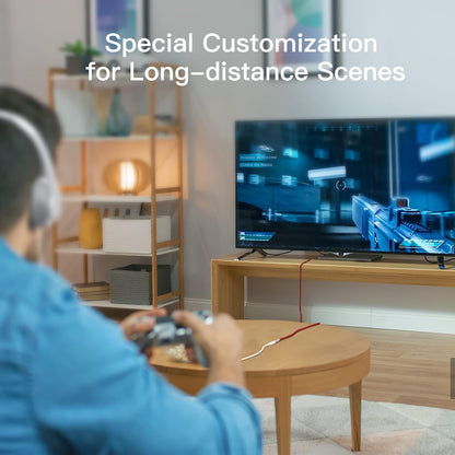 3.5mm Extension Cable 6.6ft - Headphone Extension Cable Nylon Braided Aux Cord Extender for Smartphones, Tablets, Media Players (No Mic Support) -Red