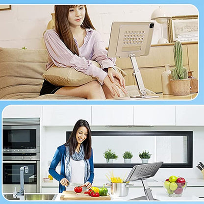 GuaziV 360° Adjustable Tablet Stand - Ergonomic Foldable Holder for iPad 10.2-12.9”, Kindle, Phones 4-13”, Anti-Slip Desktop Mount for Work, Cooking, Gaming & Reading