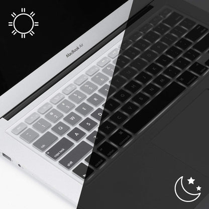 Allinside Gray Ombre Keyboard Cover Skin for MacBook Pro 13" 15" 17" (2015 or Older Version), MacBook Air 13" A1369/A1466, Older iMac Wireless Keyboard MC184LL/B