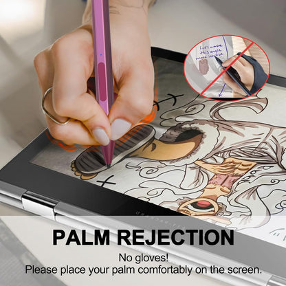 Stylus Pen for ASUS Transformer/ASUS Zenbook/ASUS Vivobook Flip/ASUS Notebook Touchscreen Laptop Tablet Rechargeable MPP 2.0 Tilt Pencil 4096 Pressure Sensitivity Microsoft MPP Protocol, Red