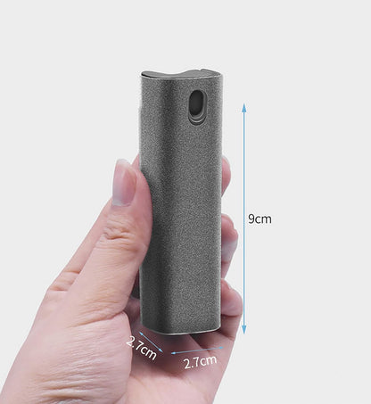 YTT Screen Cleaner, All-in-One Spray & Wipe Cleaner, with Transparent Protective Shell for All Phones, Laptop and Tablet Screens (Gray)