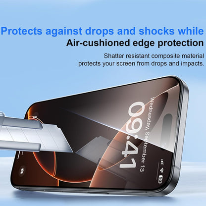 OneFish Full Edge Coverage Tempered Glass Screen Protector for IPhone 16e/ 14/13 / 13 Pro 6.1 inch 2 Pack Edge Reinforcement, Self-Aligning Installation, Case Friendly HD Screen Protectors