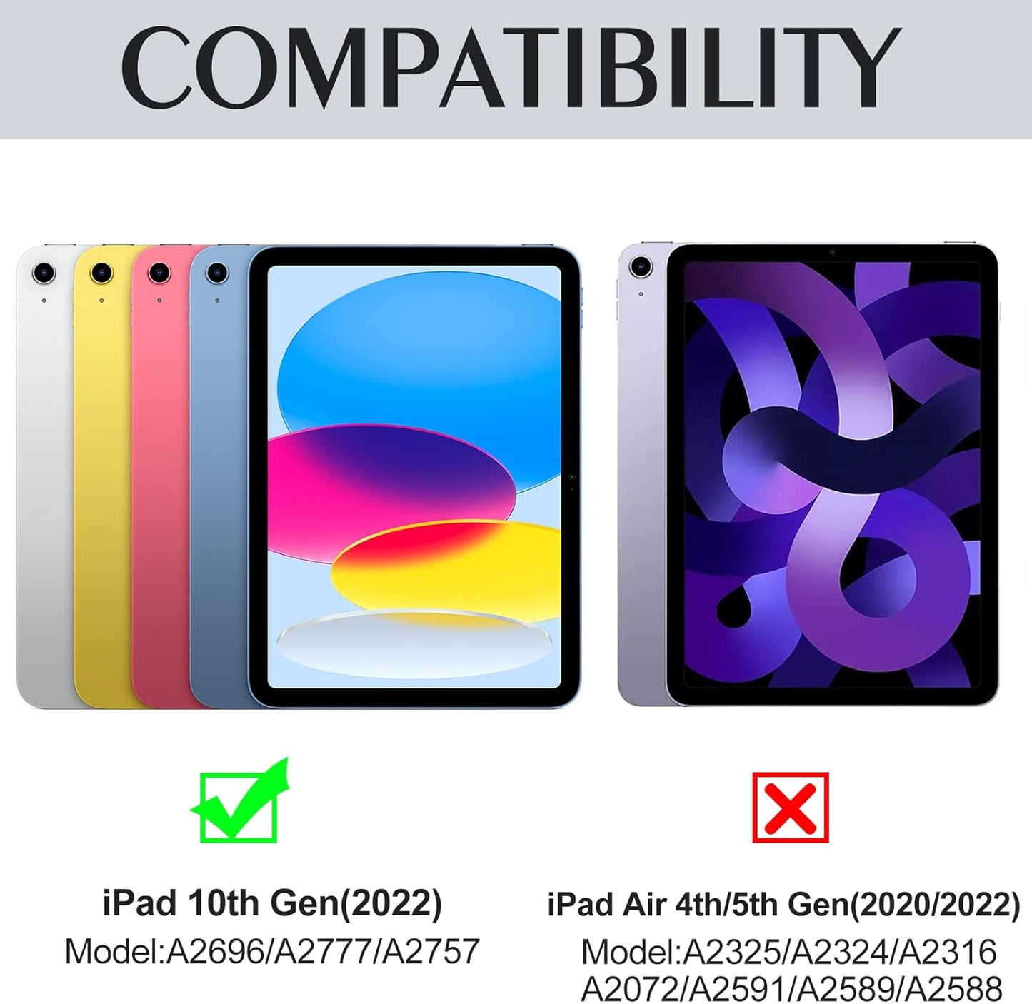 BLUTLOTUS 360 Rotatable Keyboard Case for iPad 11th (A16) 10th with Pencil Holder, 7 Color Backlit Detachable Bluetooth, Smart Folio Tablet Cover ((Purple)