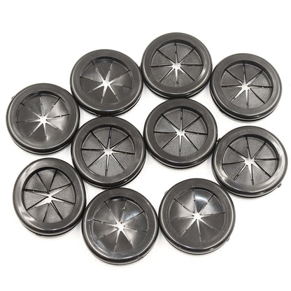 Rubber Grommets for Wiring, 1-3/8 Inch Drill Hole 1-3/16 Inch ID, Firewall Grommets Automotive Cable Cords Hoses Protection, Double-Sided Rubber Plugs for Round Holes, 10 Pcs, 30x35 mm