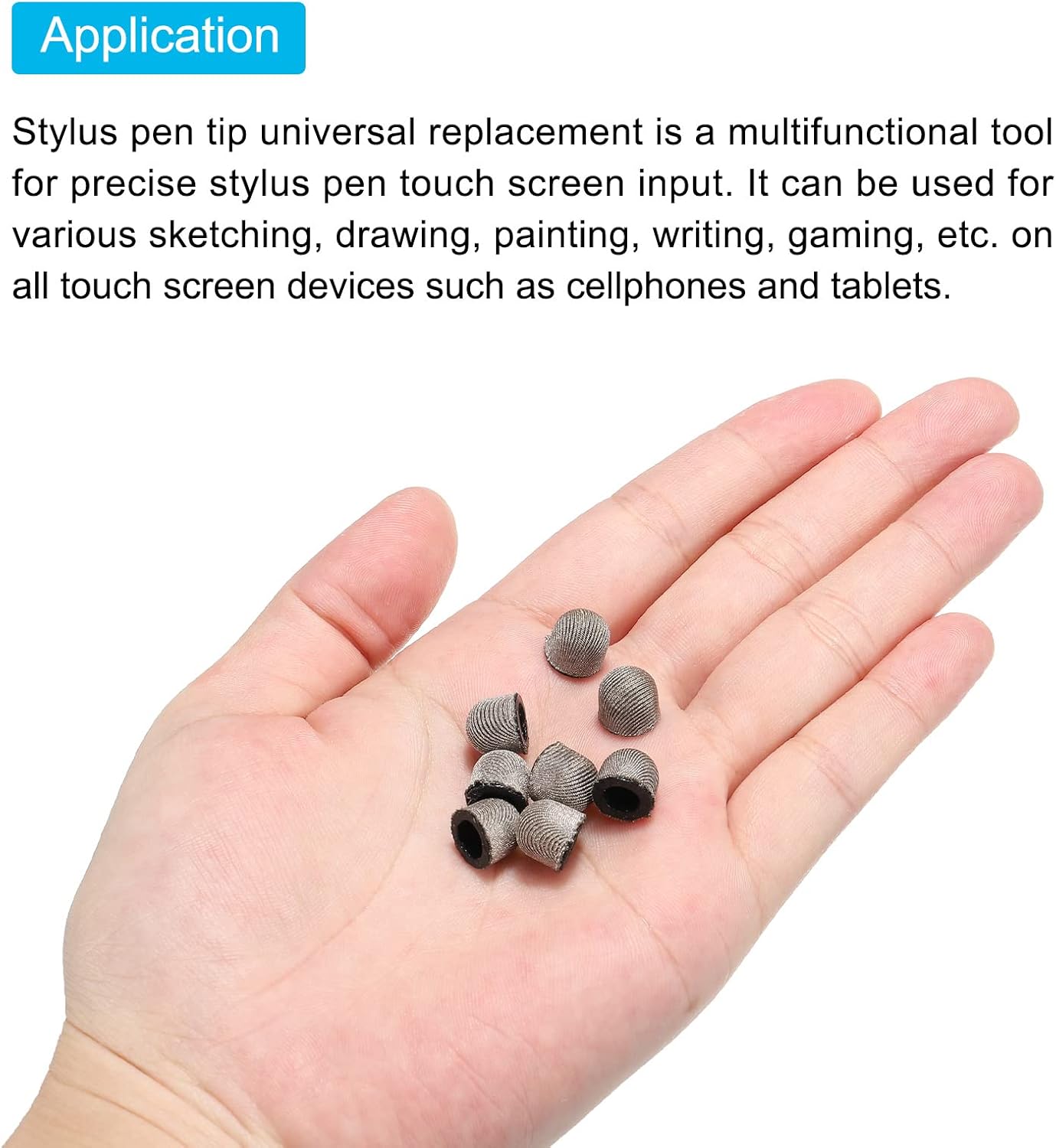 MECCANIXITY 12pcs 8mm Stylus Pen Fine Tips Conductive Fiber Capacitive Touch Screen Pens Tip Universal Replacement