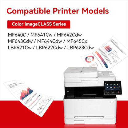 MYTONER 054 Toner Cartridge Set Replacement for Canon 054 054H CRG-054 for Color imageCLASS MF644Cdw MF642Cdw LBP622Cdw MF641Cw Printer 4 Pack High Yield Ink (Black Cyan Yellow Magenta)