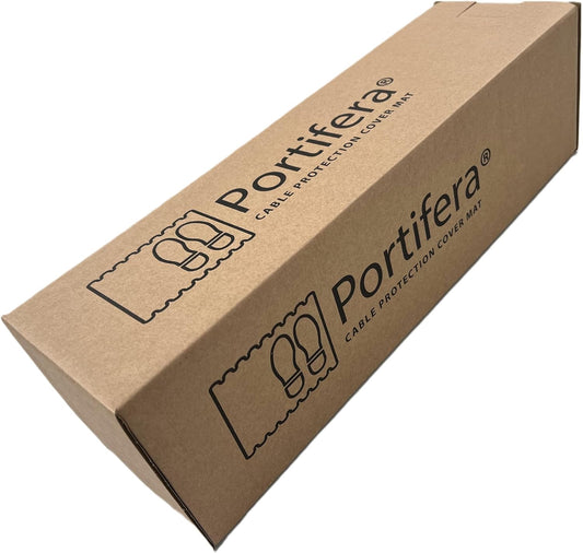 Portifera Morland Protect Rubber - 47¼in x 15⅝in - Nitrile Rubber Cord Cover Mat - Outdoor and Indoor use - Overfloor Protector for Cables Cords or Wires - Protect from Trips and Falls Repositionable
