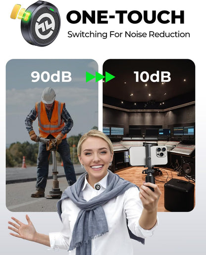 Hollyland Lark M2 Wireless Lavalier Microphone for iPhone15/16&Android, USB C Mini Lapel Microphone Wireless, 1000ft Range, Hi-Fi Audio, Noise Cancellation, 30H Battery for Video Recording, Streaming