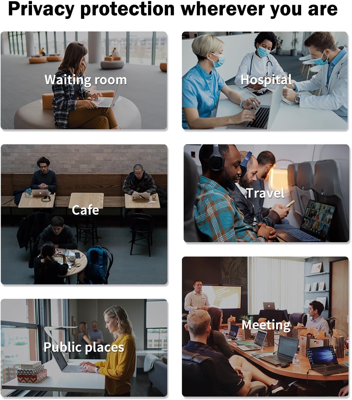 F FORITO 360° Privacy Screen Protector Compatible with MacBook Pro 16 inch (2019, 2020), Anti Peeping, Anti Glare and Scratch Resistant Laptop Privacy Screen Shield