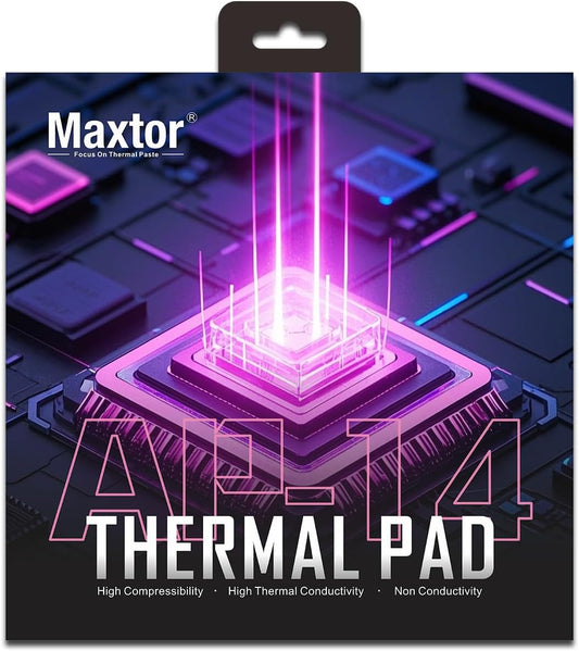 Maxtor Thermal Pad 16.8 W/mK,Thermal Pads for GPU/CPU/LED/Cooler,Excellent Heat Conduction，High Temperature Resistance (120 * 120 * 2.5mm（1pcs）)