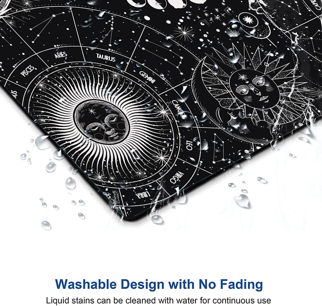 Moon Sun Mouse Pad - Custom Design, Waterproof, Non-Slip Rubber Base, Office Laptop, 9.5"x7.9"x0.12" Inch