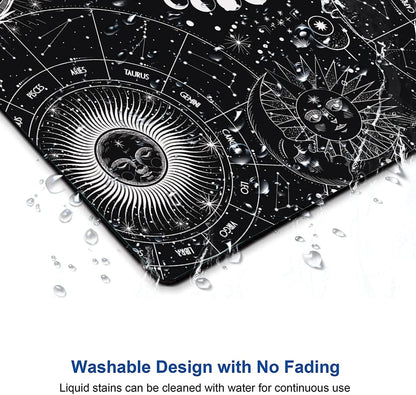 Moon Sun Mouse Pad - Custom Design, Waterproof, Non-Slip Rubber Base, Office Laptop, 9.5"x7.9"x0.12" Inch