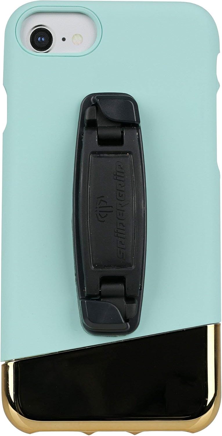 360 Rotating Phone Grip – Flat-Fold Kickstand & Secure Strap – Works with iPhone, Android, Tablets & Cases – Comfortable & Durable (Black)