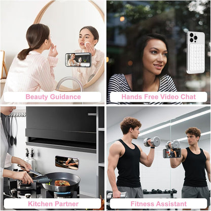 1 Pack Silicone Suction Cup Phone Case Mount Double Sided, Phone Accessories Hands-Free Strong Grip Holder for Selfies and Videos, Silicon Phone Stand Sticky for iPhone and Android Pink