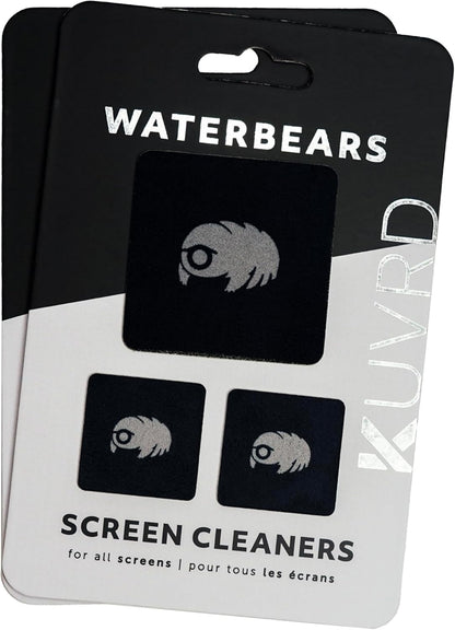 KUVRD Waterbear - Universal Screen Cleaners - Teeny Tiny Cleaning Tools for Your Lenses & Screens - 2-Pack - (2-Pad Sets)