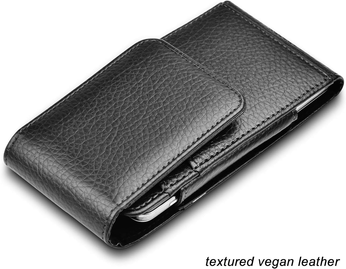 Phone Holster for Samsung Galaxy S25 S24 S23 S22 S21 S20 FE S10 S9 A51 A52 A53 Note 20 Note 10 Plus LG Stylo 5 PU Leather Case Pouch Belt5 Phone Holder with Belt Clip,Black