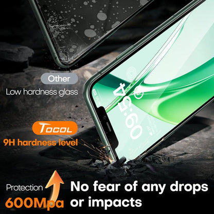 TOCOL for iPhone 11 Pro Max Screen Protector/iPhone Xs Max Screen Protector 9H Hardness Military Grade Shatterproof HD Tempered Glass Easy Installation Case Friendly 2 Pack