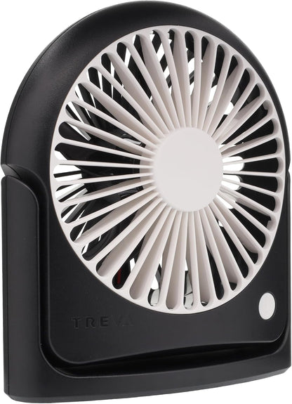 Treva 5 Inch Rechargeable Powered Clip Fan 3 Speed Slim and Portable Indoor and Outdoor Cooling Multi-Directional