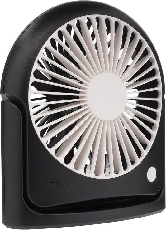 Treva 5 Inch Rechargeable Powered Clip Fan 3 Speed Slim and Portable Indoor and Outdoor Cooling Multi-Directional