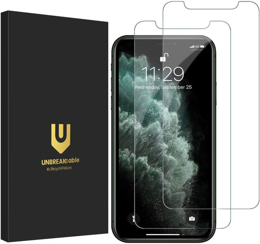 UNBREAKcable Tempered Glass for iPhone 11 Pro Max/XS Max [6.5 inches-2 Pieces] 9H Hardness Screen Protector Film/2.5D Double Defence Screen Protector – [Anti-Scratch, Anti-Fingermarks, Bubble Free]