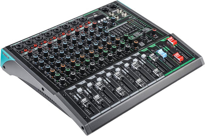 8 Channel Dj Mixer, Dj Board for Pa Stage systems with 99 Kinds of DPS Digital Effects,Echo+Delay Effect,Mic/Line XLR+6.35mm Input, AUX, Usb,MP3 Player,Recording Headphone Jack,PA-8