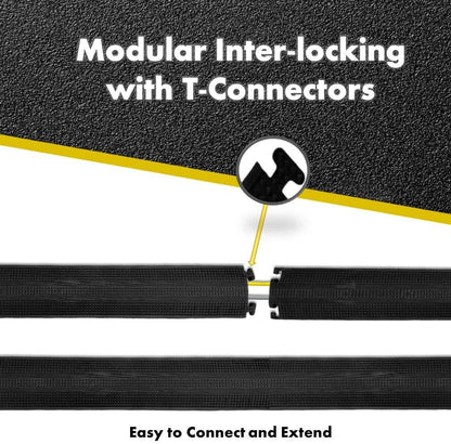 Kable Kontrol Drop Over Floor Cord Cover – 60” Inch Long 1 Channel Cable or Wire Protector – 50 Pcs Bulk Pack - Rubber Ramp for Indoor and Outdoor Use – Gray