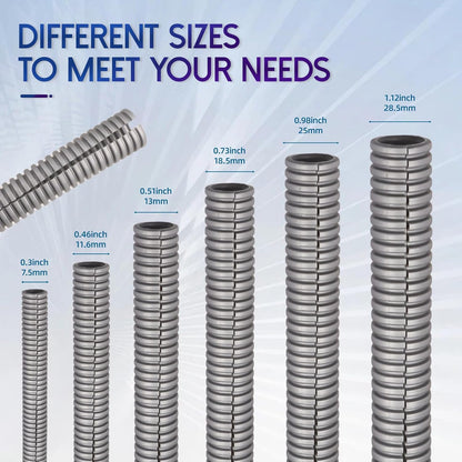 Split Wire Loom Tubing, 10,25ft Cord Protectors from Pets No Chew, Flexible Wire Covers Cord Protectors, Protective Split Cable Sleeve for Automotive Home Industrial Wires(Grey, 0.46inch-10ft)