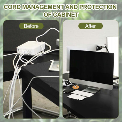 PATIKIL Desk Grommet 1-9/16", 8 Pcs Round Cable Grommet Cord Hole Cover with Adhesive Tape Flexible Table Wire Organizer for Office Home Table Countertop, White