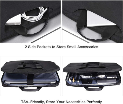 11.6-12.9 Inch Waterproof Laptop Bag Sleeve for Women Men Business Briefcase with Organizer for Acer Chromebook Spin 311, Lenovo Chromebook C330, Samsung Chromebook 4, HP ASUS Dell Surface Case, Black