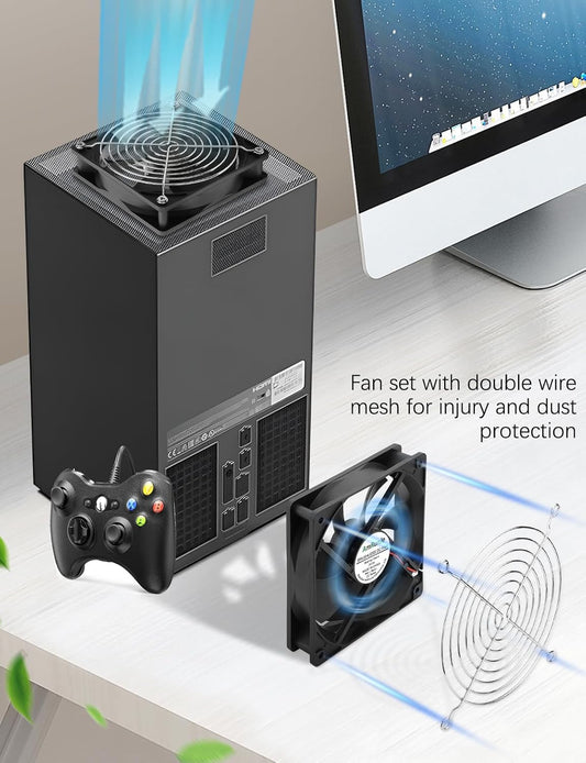 2 Packs AmRunJe 120mm x 25mm USB Cooling Fan 5V Brushless Dual Fan with Speed Controller for Computer Receiver DVR Xbox AV Cabinet Projector Router