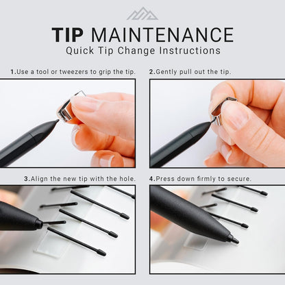 V-Pen Stylus Nibs for Remarkable 2 (10-Pack) - Superior Black Tips for Precision, Effortless Installation, Enhanced Durability, Ideal for Professional and Artistic Usage