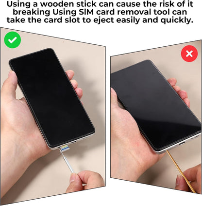 SIM Card Removal Pin, 12 Pack SIM Card Removal Tool Cards Tray Ejector Pin Tools Ejectors Pins Tools Ejectors Pins Needle Remover with All Models Cell Phone Pad Samsung Galaxy HTC Smartphone