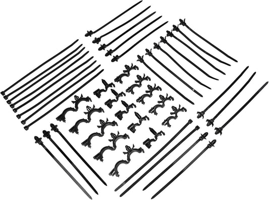45 Pieces Car Cable Management Kit With Push Mount Cable Ties And Wire Routing Clips, Nylon Cable Tie Buckle Set For Automotive Engine Bay Wire Organization