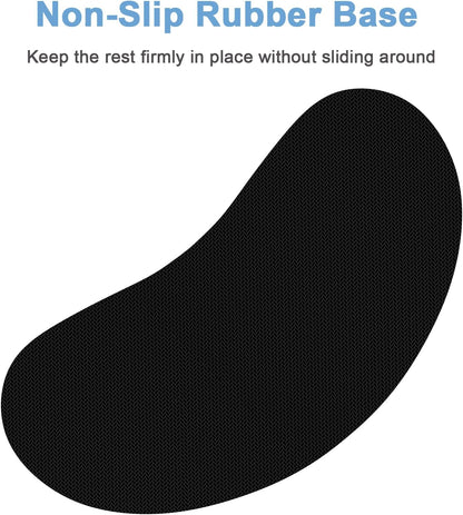 Dapesuom Mouse Wrist Rest, Ergonomic Memory Foam Mouse Wrist for Computer Desk Mats Support, Hand Rest Pad Cushion for Gaming, Office, Laptop, Men, Women, Pain Relief & Easy Typing, Lake Green