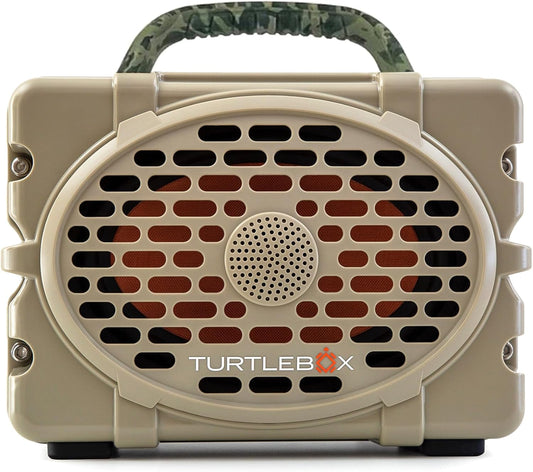 Turtlebox Original Gen 3: Portable Outdoor Bluetooth Speaker – Ultra-Loud (120dB), Waterproof (IP67), Rugged, Impact-Resistant, 3-Day Battery | Party Mode: Unlimited Pairing Stereo, Tan/Camo
